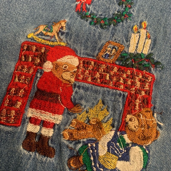 Vintage Denim Christmas Button Up - Picture 5 of 6